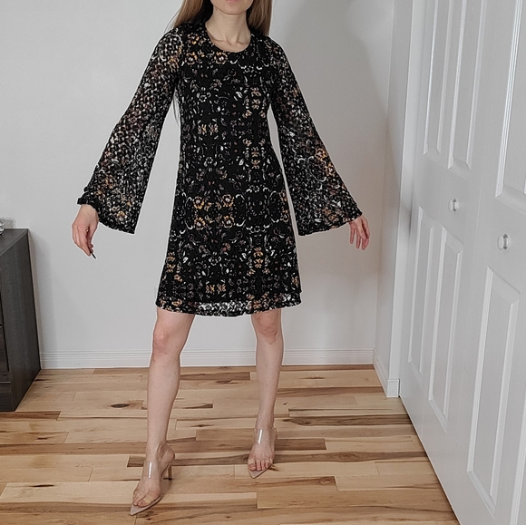 Xhilaration long sleeve lace mini dress - Picture 4 of 12